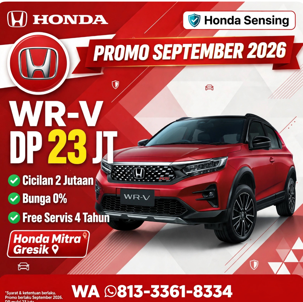 Promo WRV Gresik DP 30 Juta - September 2026