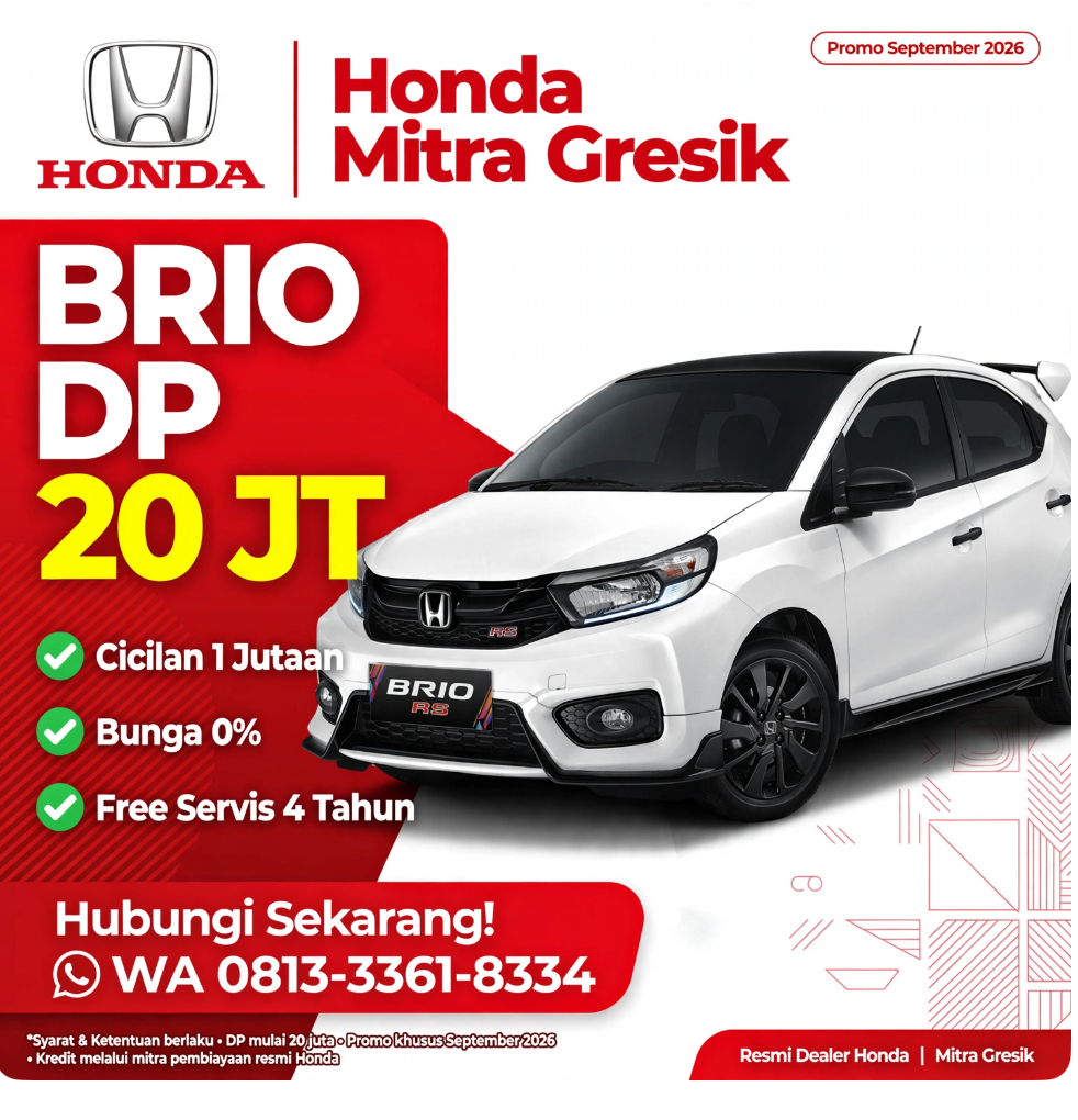 Promo Honda Gresik AKhir Pekan - DP 20 jt bunga 0%