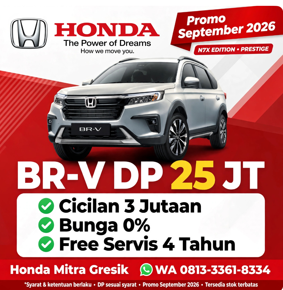 Promo BR-V N7X Prestige Gresik DP 25 Juta