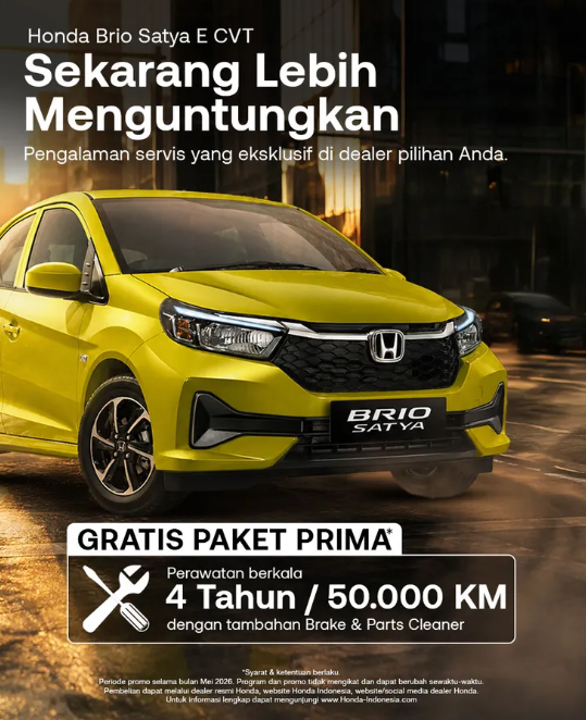 Honda Brio Satya E CVT - Sekarang Lebih Menguntung